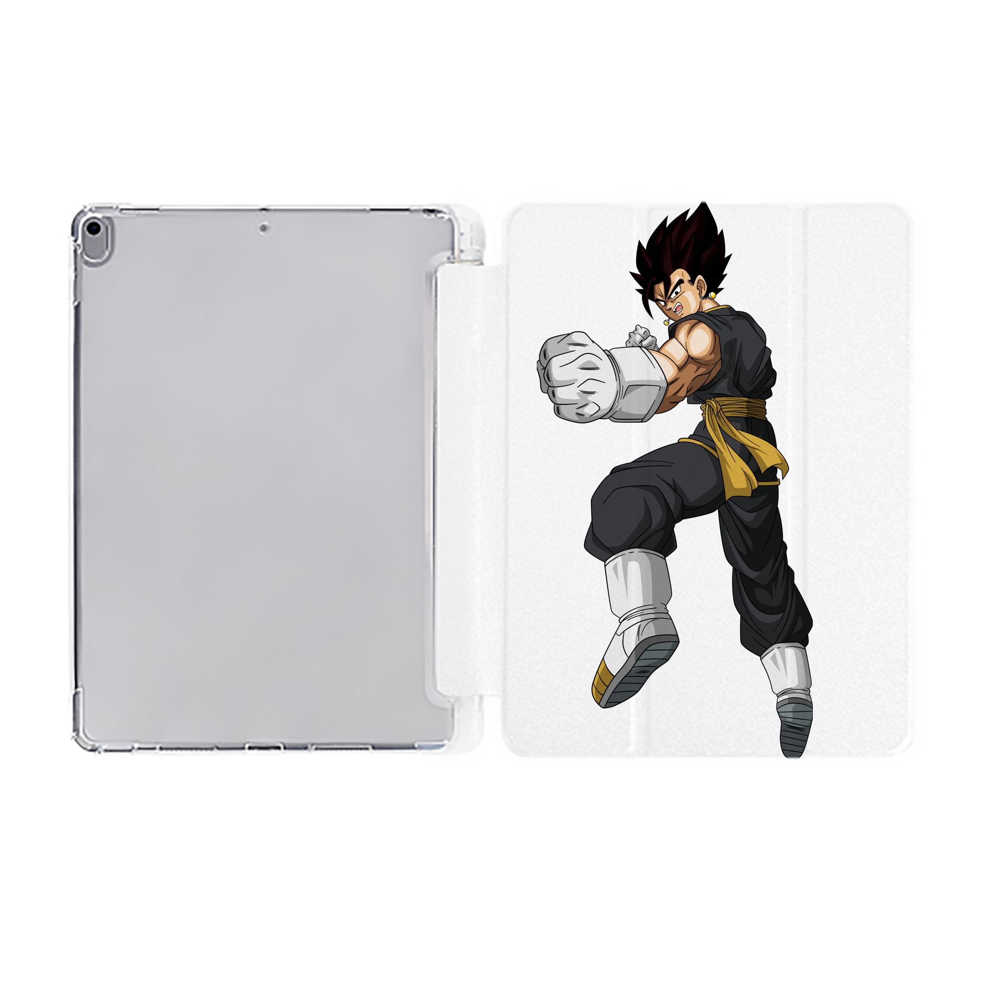 （画像用） ドラゴンボール ベジット DRAGON BALL Vegetto IPad ケース ペン収納付き 三つ折りスタンド PUレザー×シリコン 対応機種9.5/10.5/10.9インチ